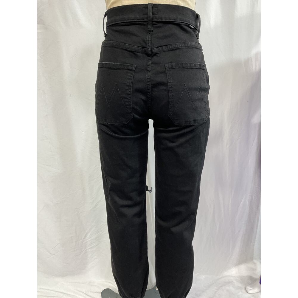 Mother 'Wrapper' Black Patch Springy Ankle Denim … - image 2
